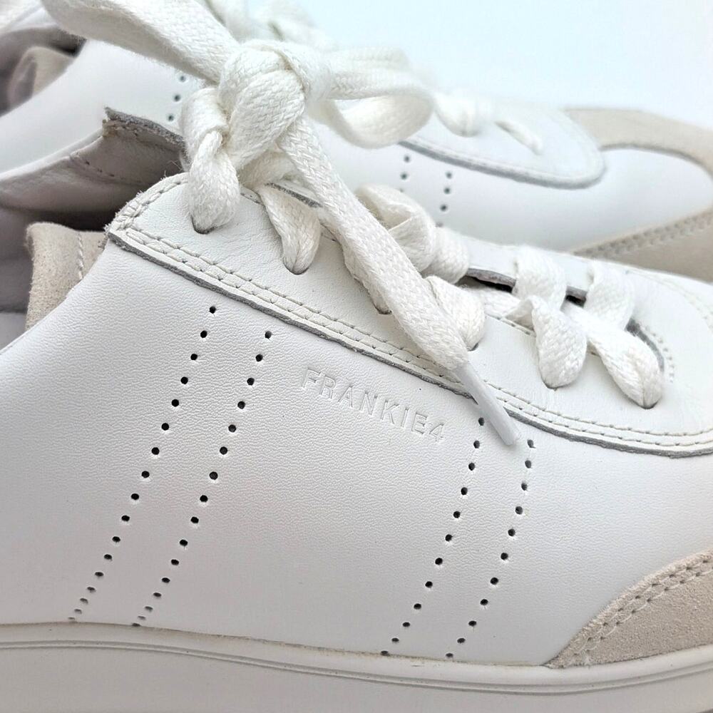 FRANKIE4 Drew Lace-Up Sneaker Shoes Round Toe Women's White Size US8 EU38 - Picture 10 of 11
